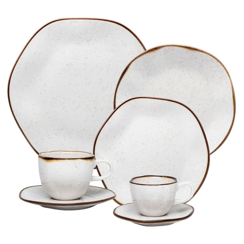 Aparelho de Jantar Chá e Café 42 Peças Ryo Maresia Oxford