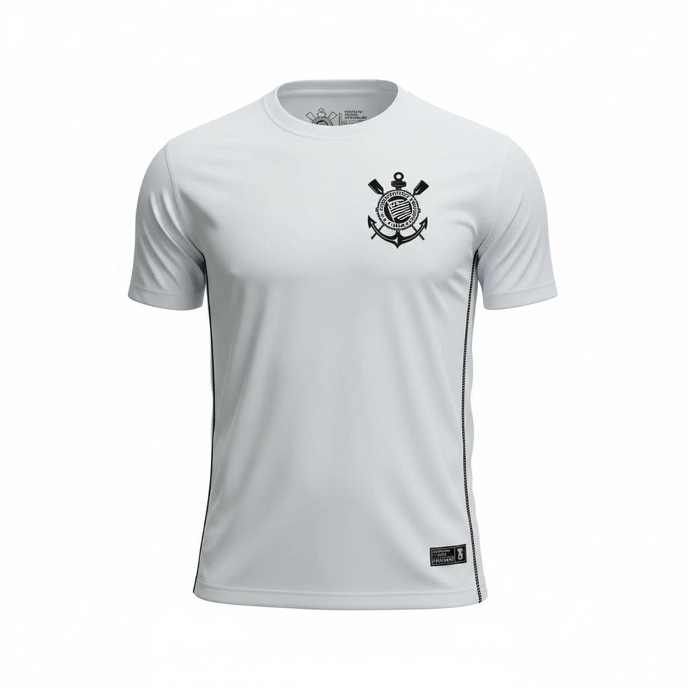Camisa Corinthians Oficial Dry Fit Recorte Frontal