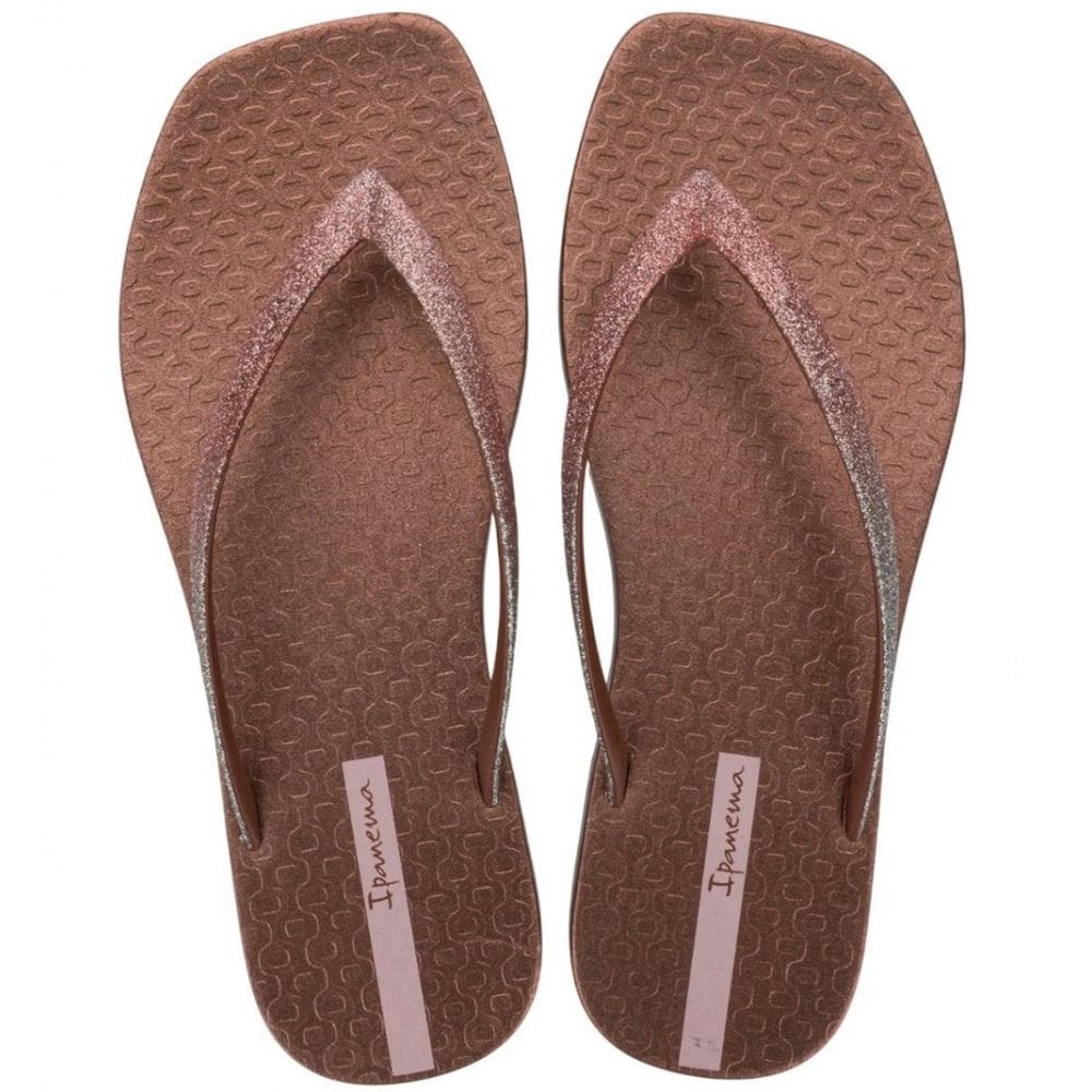 Chinelo Feminino Rasteiro Brilho Moderno Edge Shine Ipanema