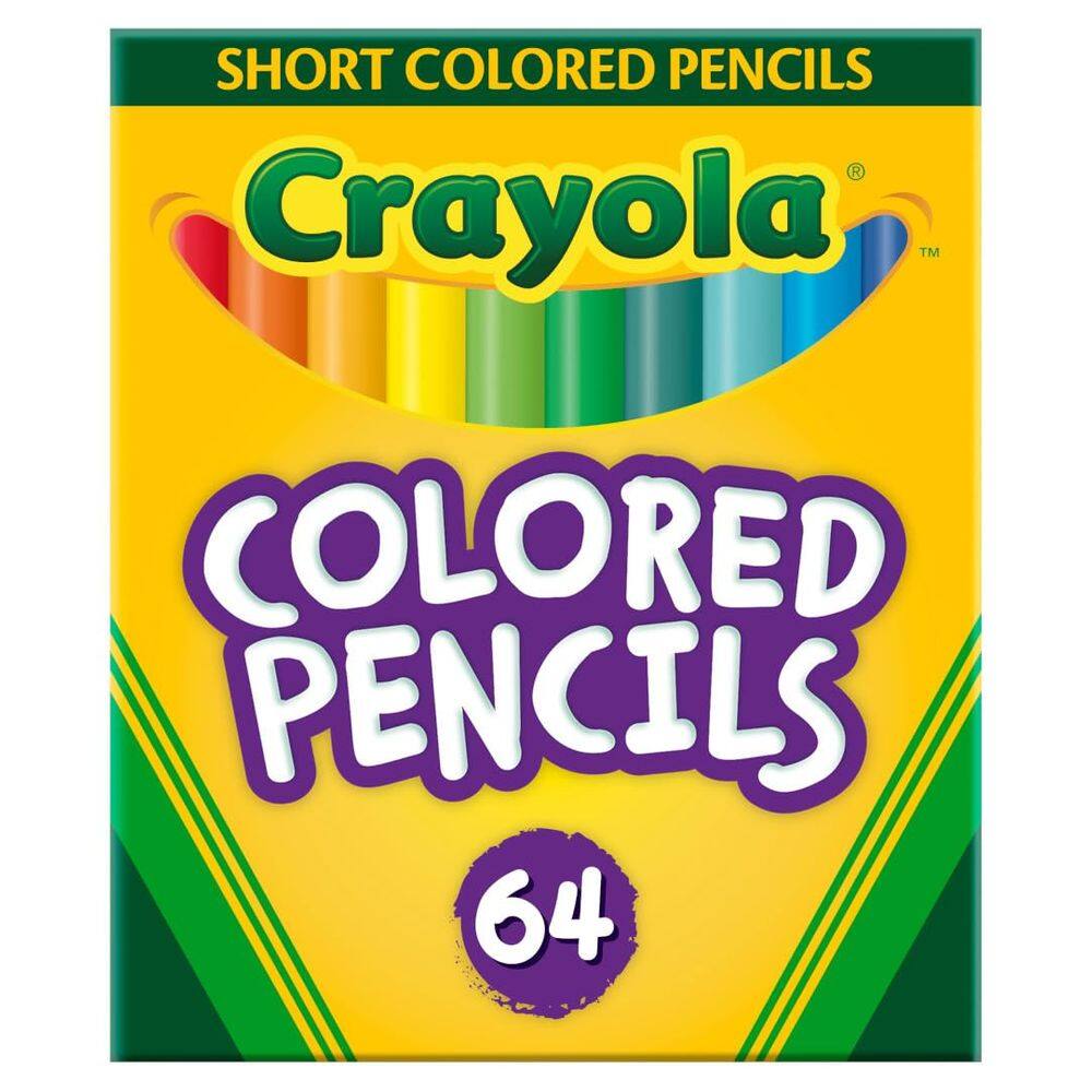 Lápis de cor Crayola Mini 64 unidades com apontador e estojo