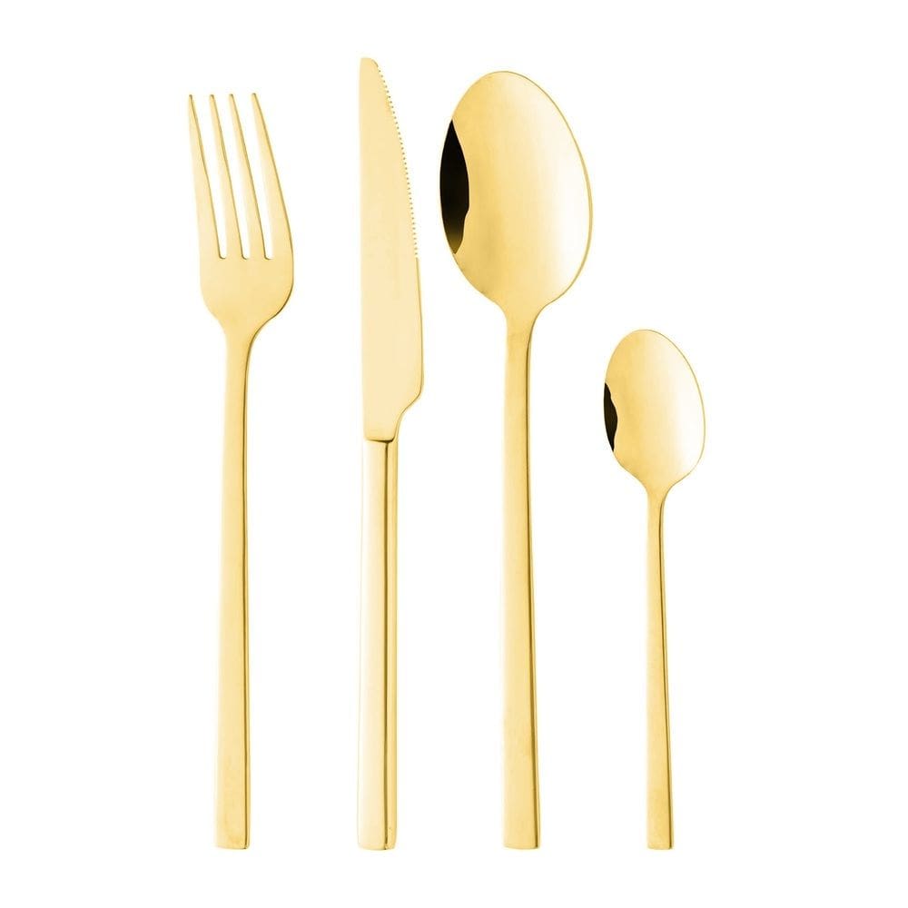 Faqueiro Aço Inox 24 Peças Firenze Dourado Wolff