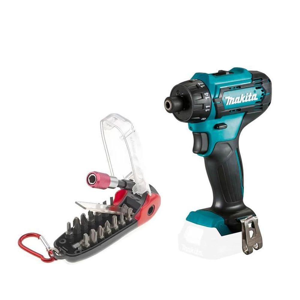 Parafusadeira Df033Dz Makita Com 12V Sem Bateria + Jg 18 Bit