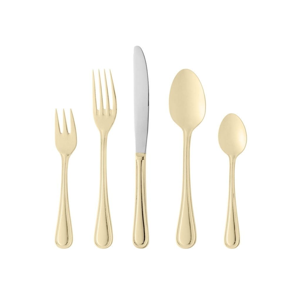 Faqueiro Aço Inox 30 Peças Avalon Dourado Wolff