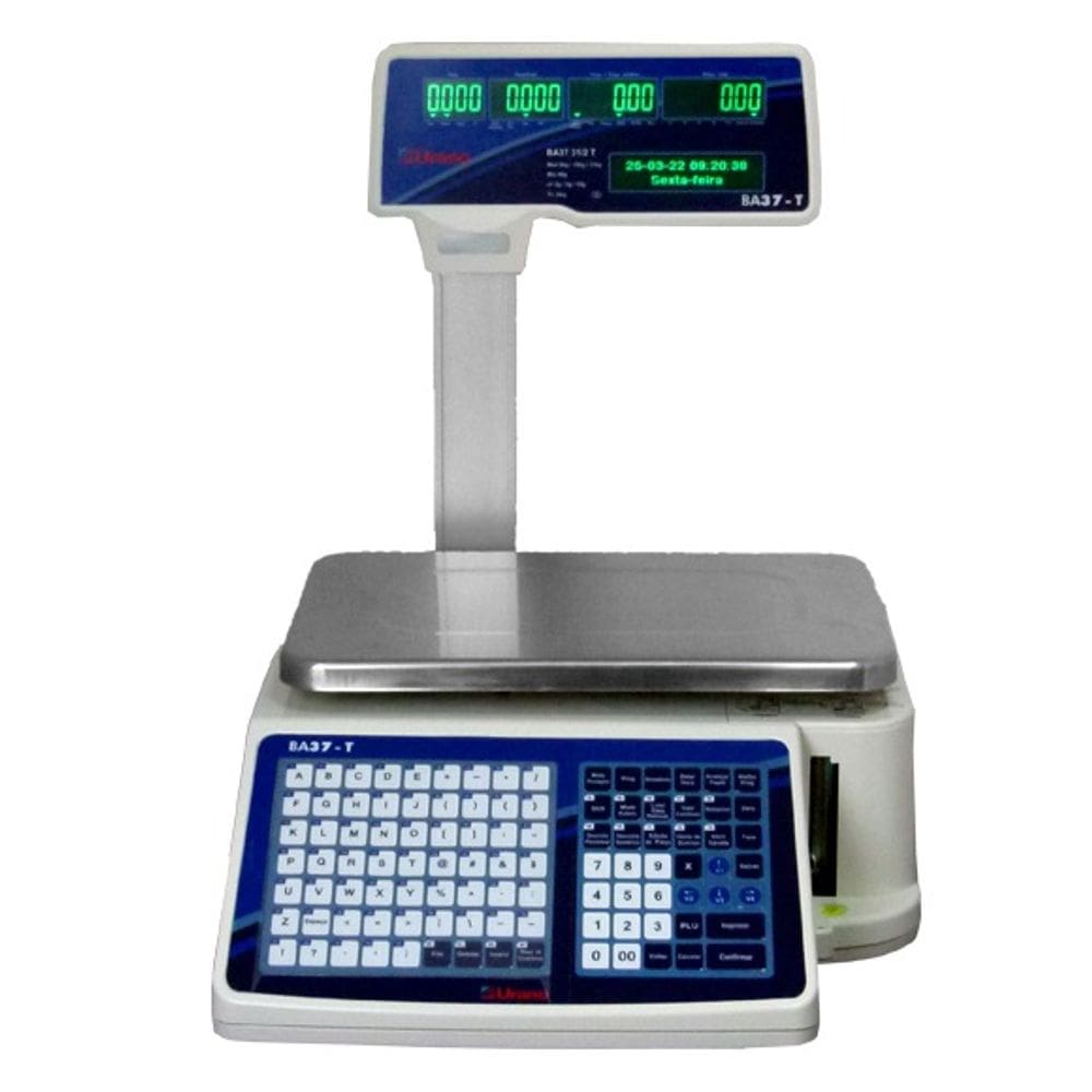 Balança Etiquetadora Urano BA-37 com Torre 31kg Wi-fi - Impressora Integrada - INMETRO