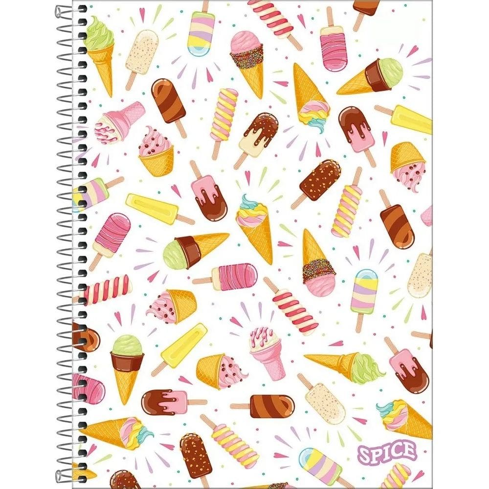 Caderno Capa Dura para Meninas com 1 Matéria 80 Folhas Pautadas