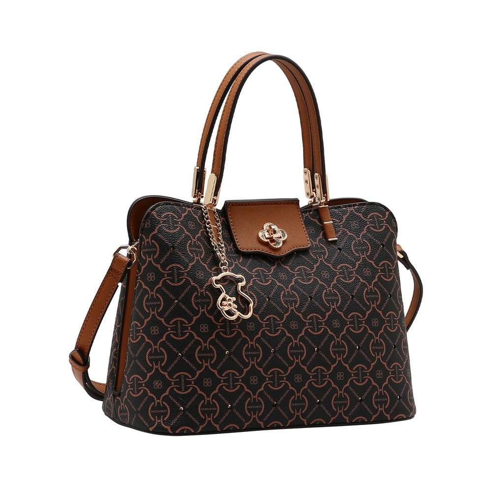 Bolsa Feminina Chenson Classic Cristal - Alça de Mão - Café 3485358