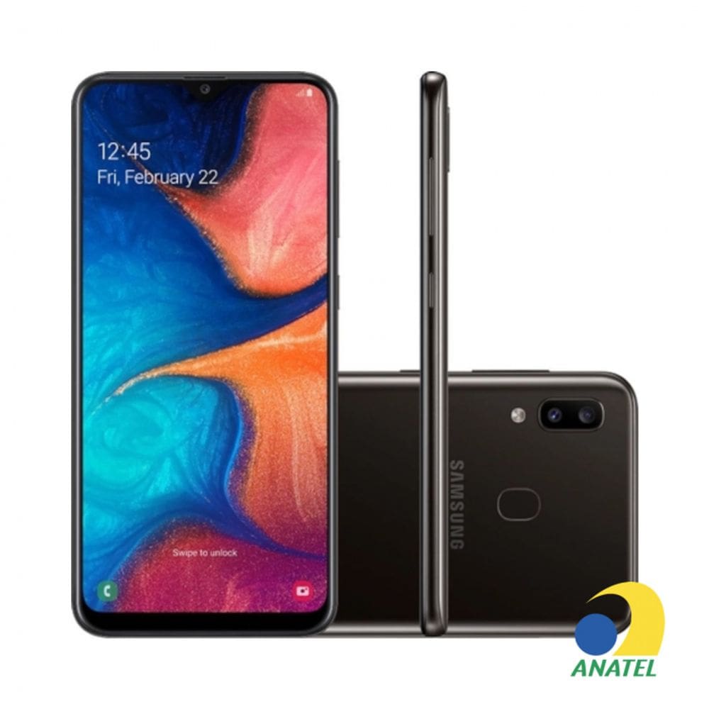 Smartphone Samsung Galaxy A20 4G 32GB 3GB RAM ANDROID 11 Câm.Dupla+Câm.Selfie 8M
