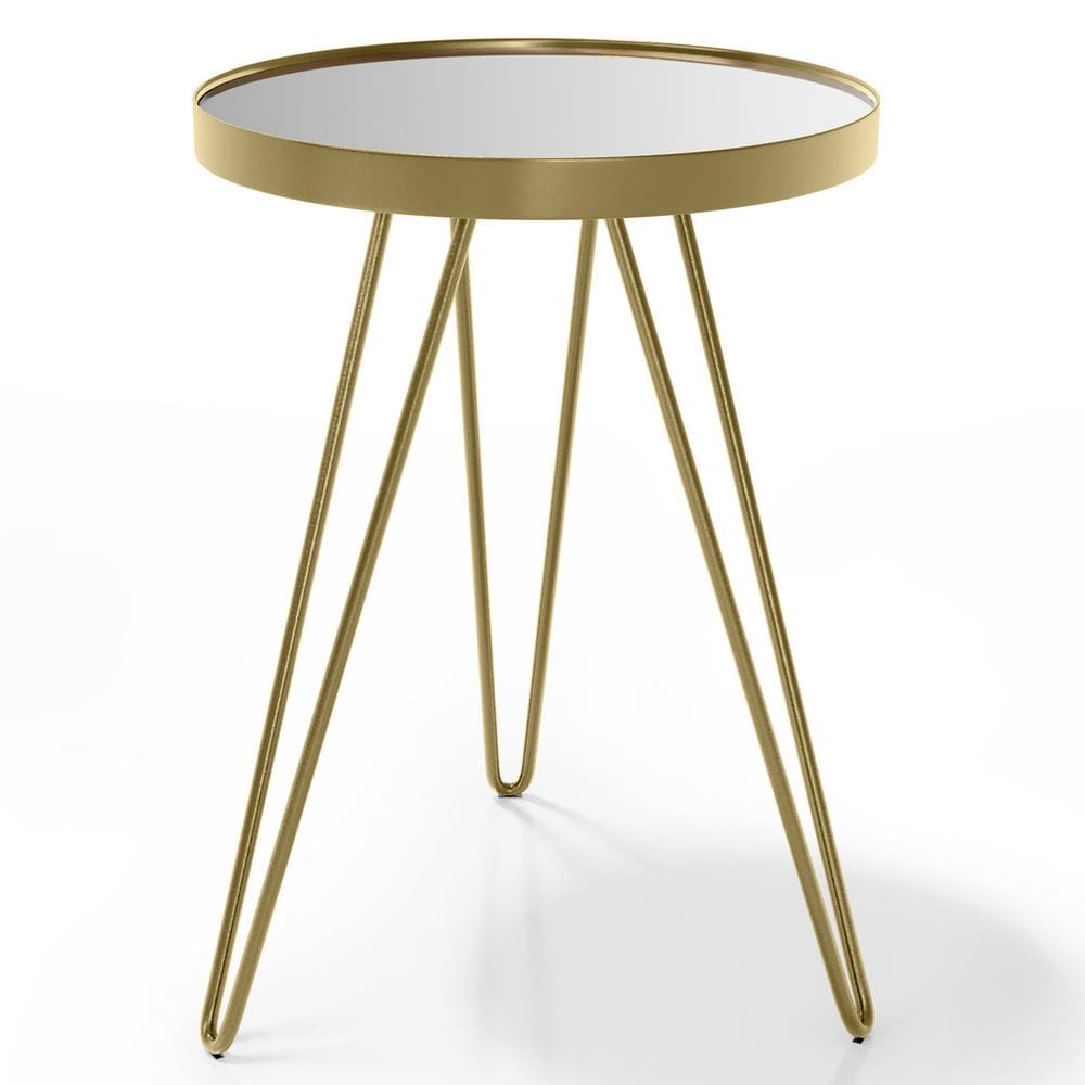 Mesa Apoio Lateral Carisma Aço Dourado - Salas