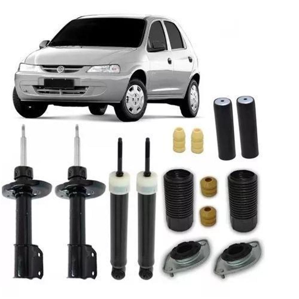 4 Amortecedor+ 4 Kit Suspensão Celta