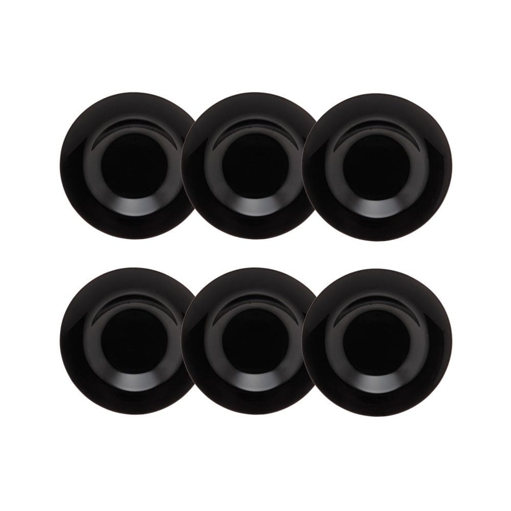 Cj 6 Pratos para Massa/Risotos de Vidro Opalino Preto Diwali 28x4cm Luminarc