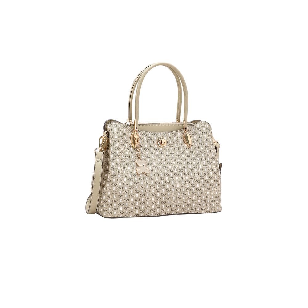 Bolsa Feminina Chenson Monograma Baby Urso - Alça de Mão - Natural 3485367