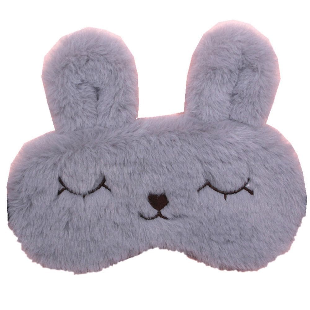 Máscara para dormir Grey Plush Rabbit Anime Super Soft 19x9cm