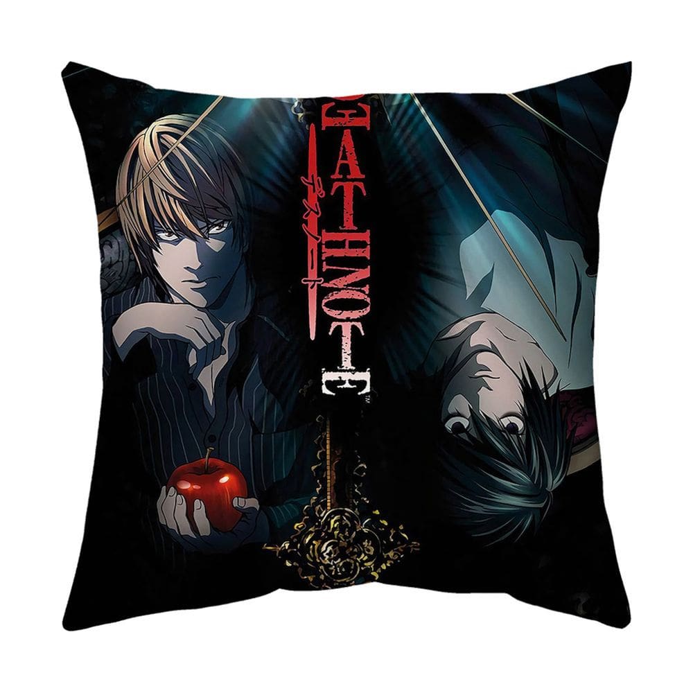 Capa de almofada Death Note Anime Decorative 45x45cm em veludo pêssego