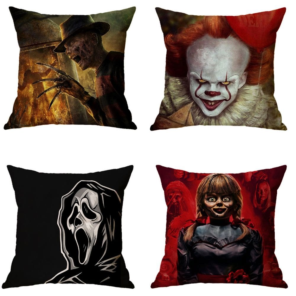 Capas de almofada, almofada decorativa Pennywises Anime x4