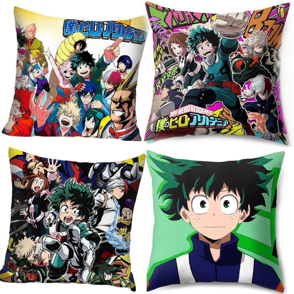 Capas de almofada My Heros Academias Anime 45 x 45 cm 4 unidades/lote