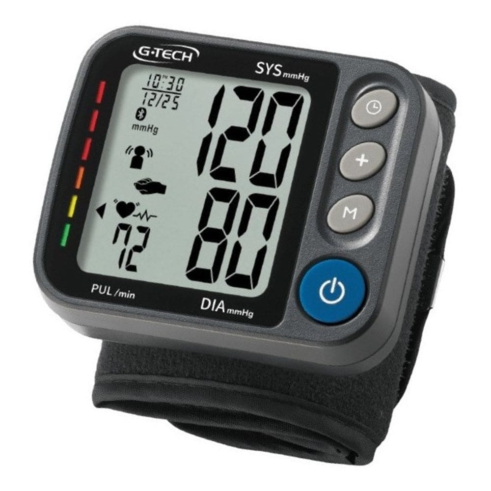 Aparelho Medidor De Pressão De Pulso Automático Smart Conect Com Aplicativo G-tech Gp 480 Black