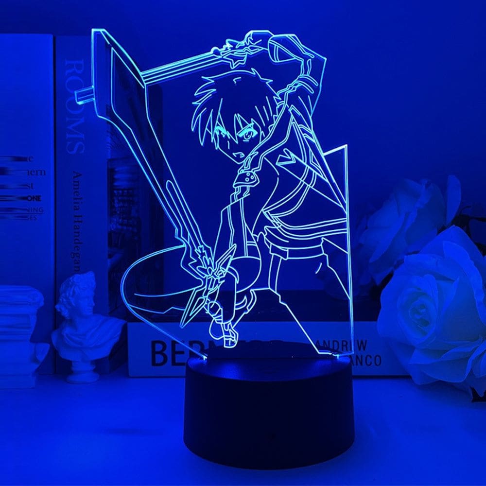 Night Light 3D Sword Art Online Kirigaya Kazuto Anime Decor