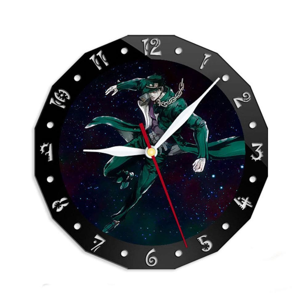 Relógio de parede JoJos Bizarres Adventures Silent 15cm em vidro+acrílico