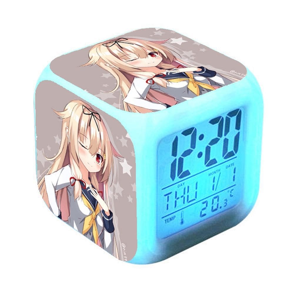 Coleções de despertadores Relógio digital LED quadrado para crianças