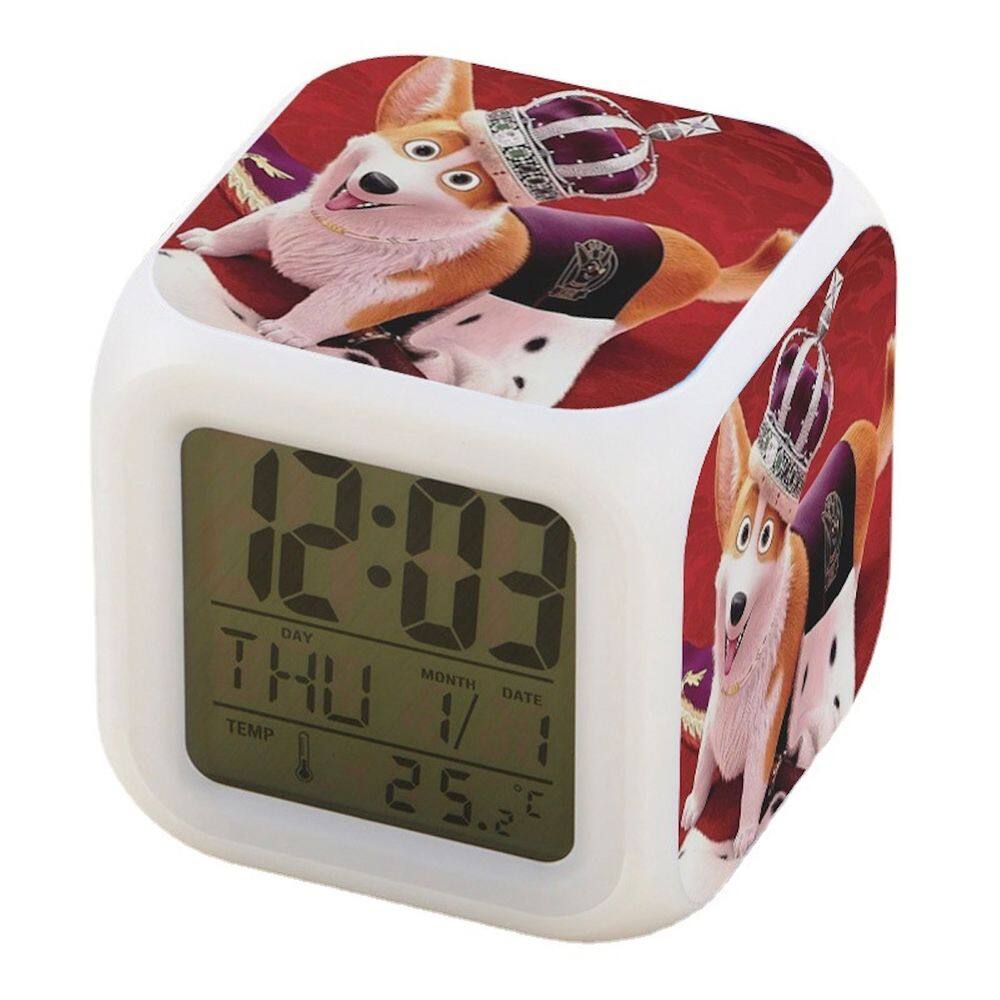 Despertador digital LED Queen`s Corgi Square 8x8x8cm