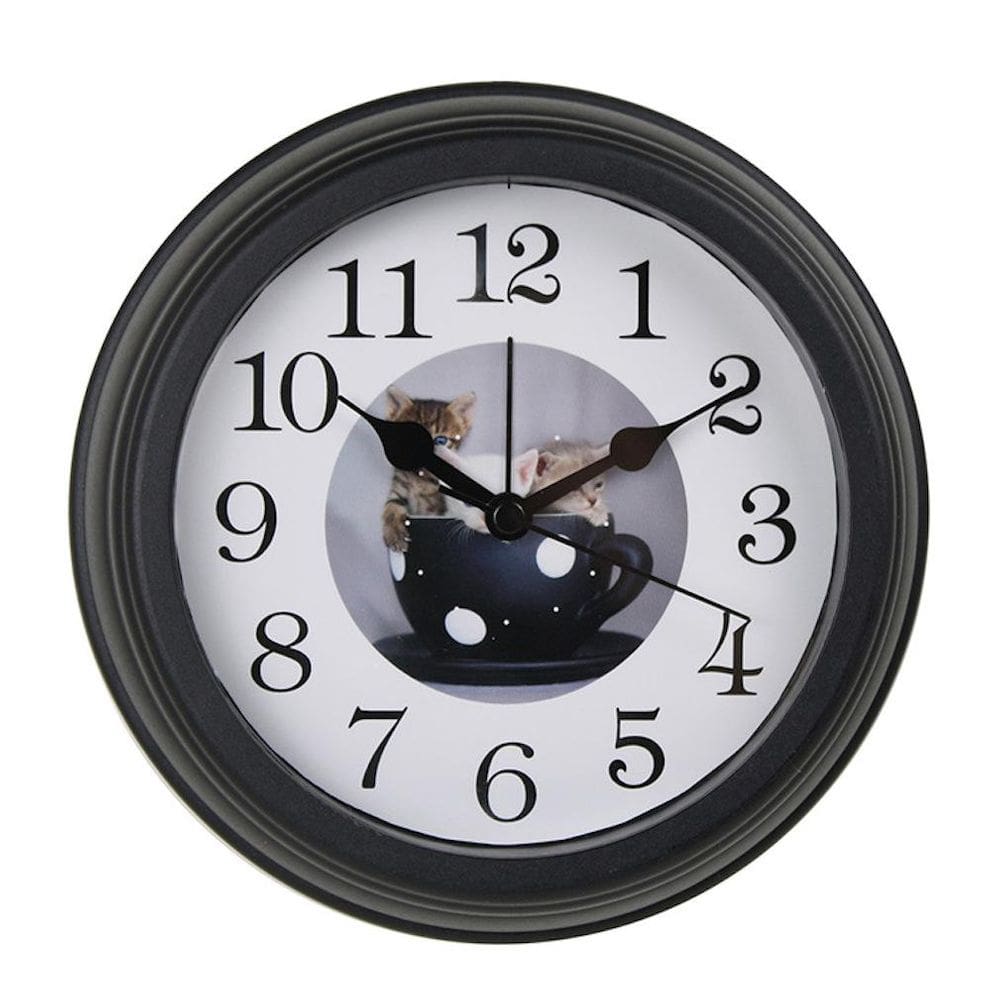 Relógio de mesa de plástico de 6 polegadas com despertador de quartzo