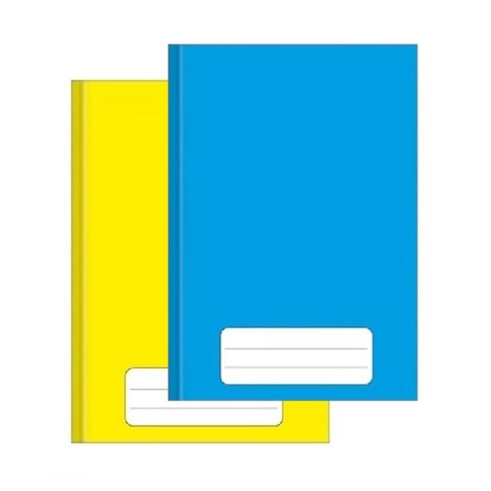 Kit 2 Cadernos Brochura Grande Capa Dura 96 Folhas Escola e Anotações