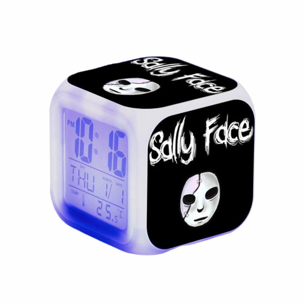 Despertador Sallys Faces Square LED digital com despertador