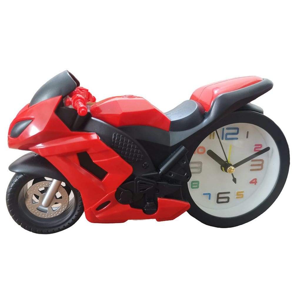 Despertador com padrão de motocicleta Kids Twin Bell Alarm Clock