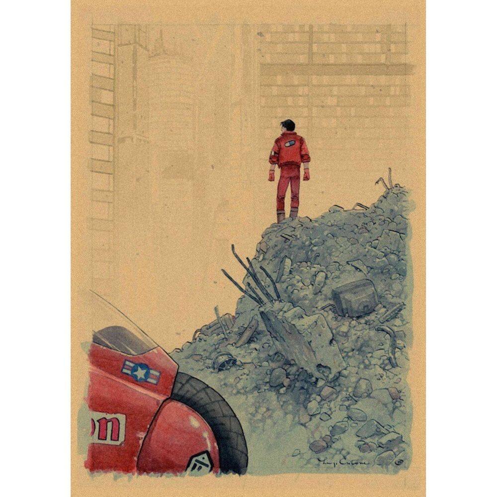 Pôster Otomo Katsuhiro Akiras Anime Art 29,7x42cm em papel