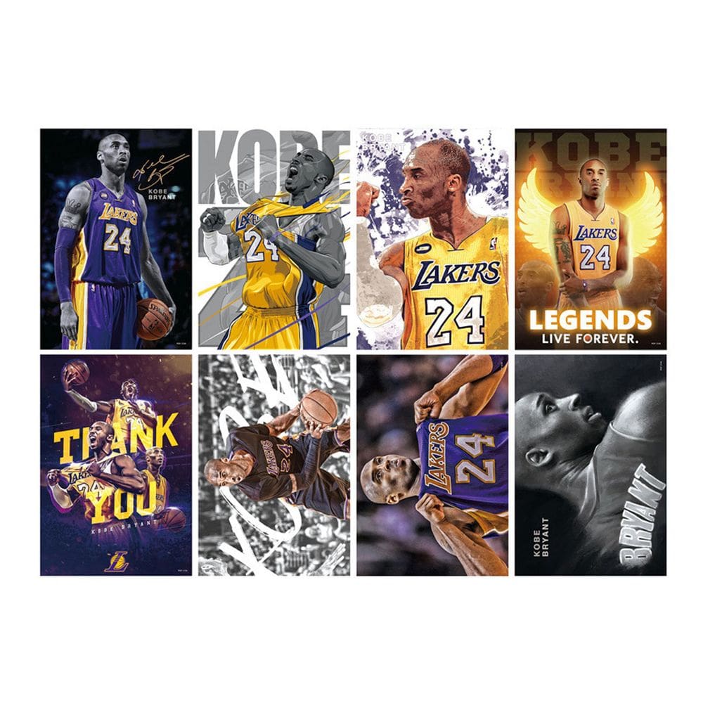 Pôster Kobes Bryants Blacks Mambas Anime Art 29x42cm (8 unidades)