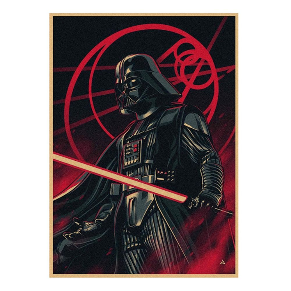 Pôster com arte de parede Darth Vader Anakin Skywalker Anime 30x42cm