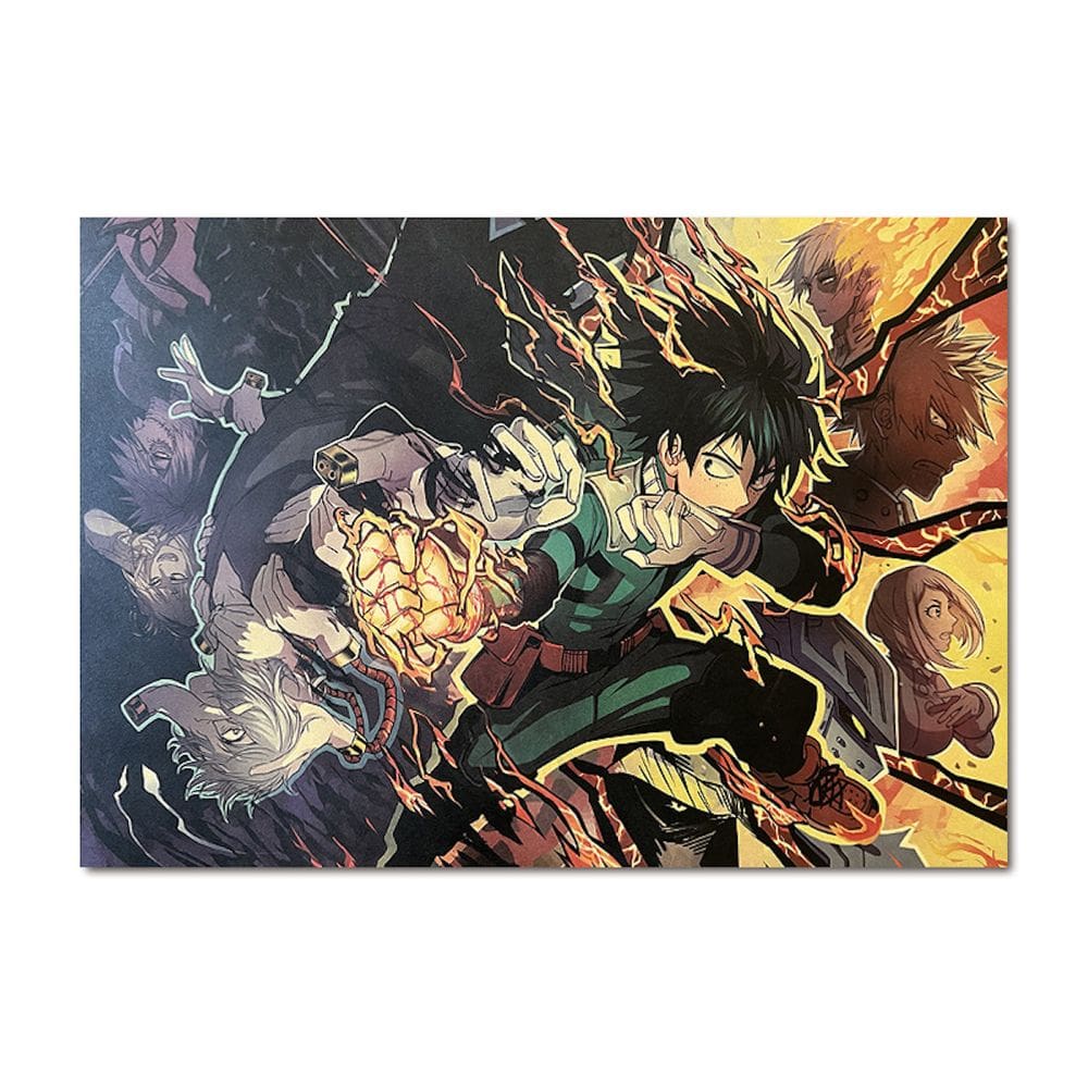 Pôster de arte de parede Picture My Heros Academias Anime Art 51x35,5 cm