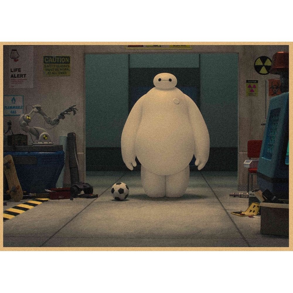 Pôster Baymaxs Anime Art 29,7x42cm Papel 150g