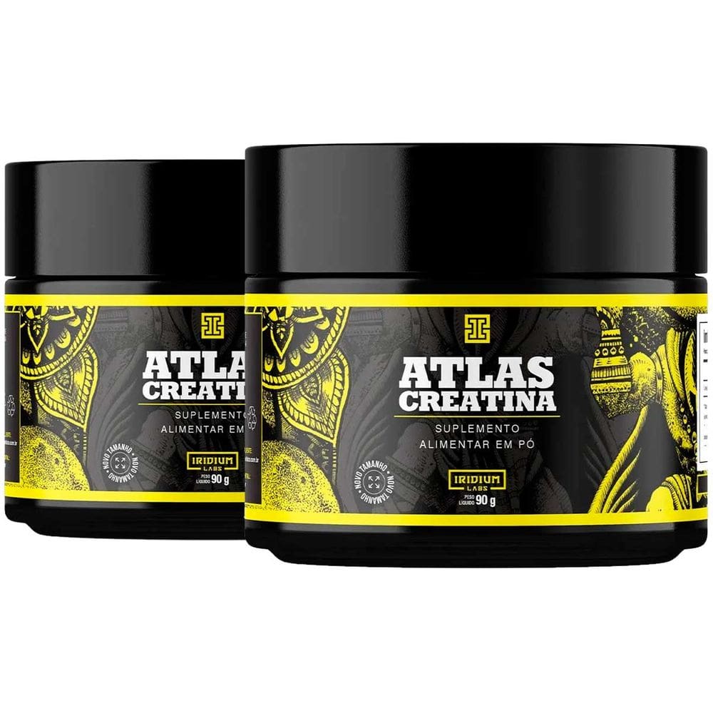 Kit 2x Atlas Creatina 90g - Iridium Labs Sabor Sem Sabor