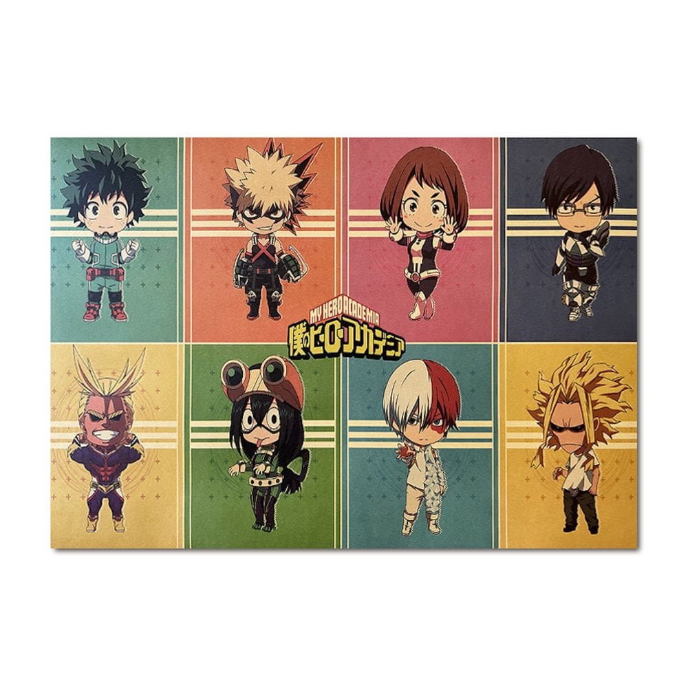 Pôster de arte de parede Picture My Heros Academias Anime Art 51x35,5 cm