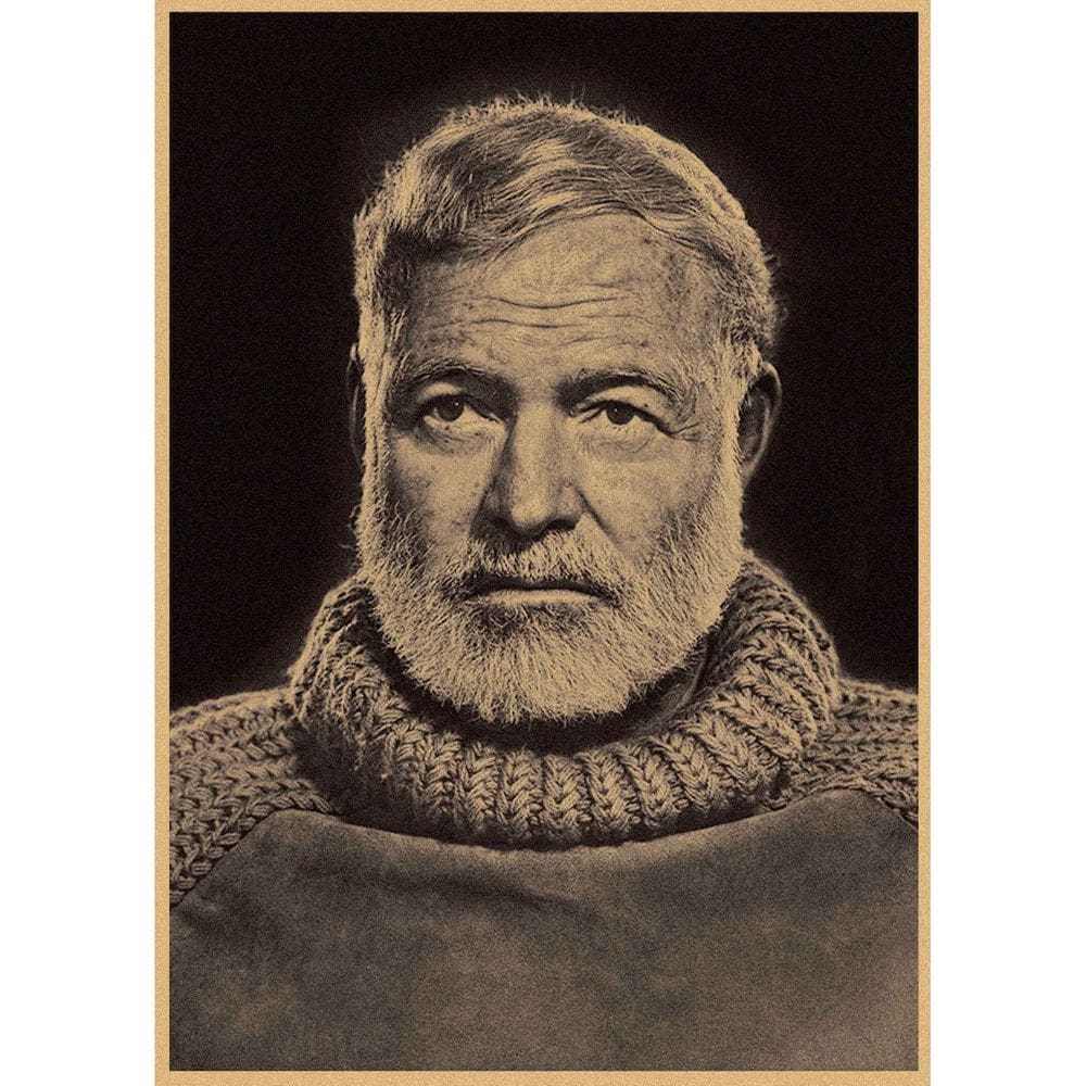 Poster, arte de parede, escritor de imagens, Hemingways, arte de anime, 30x42cm