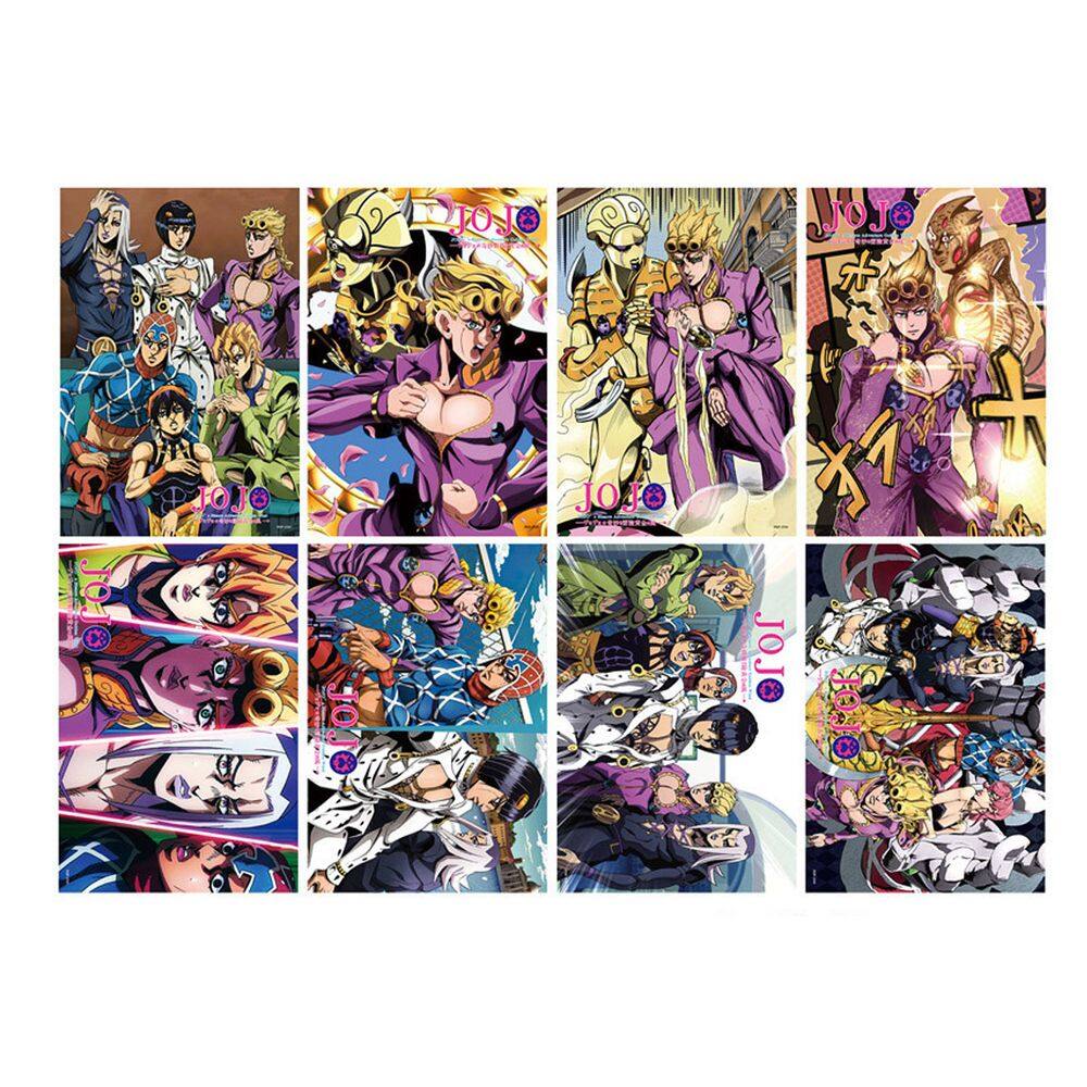 Pôster JoJos Bizarres Adventures Anime Art 29x42cm (8 unidades)