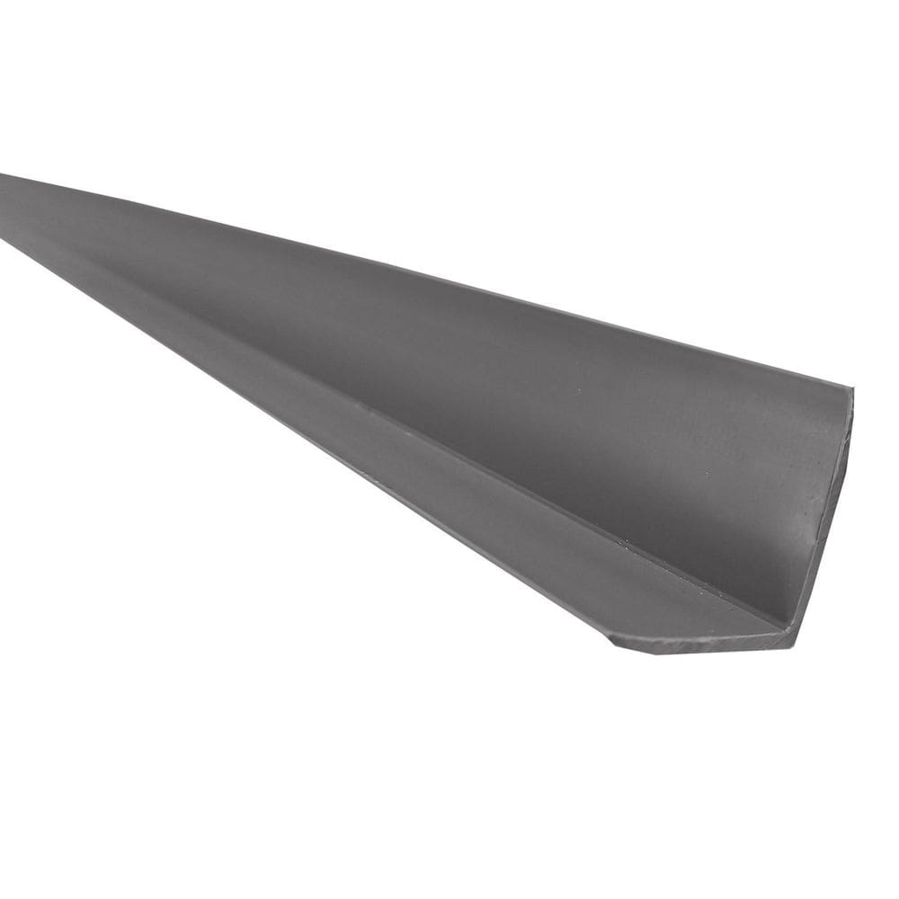 Cantoneira L PVC Protetor de Canto 25x25mm Barra 300cm - caixa com 5 Barras - Cinza