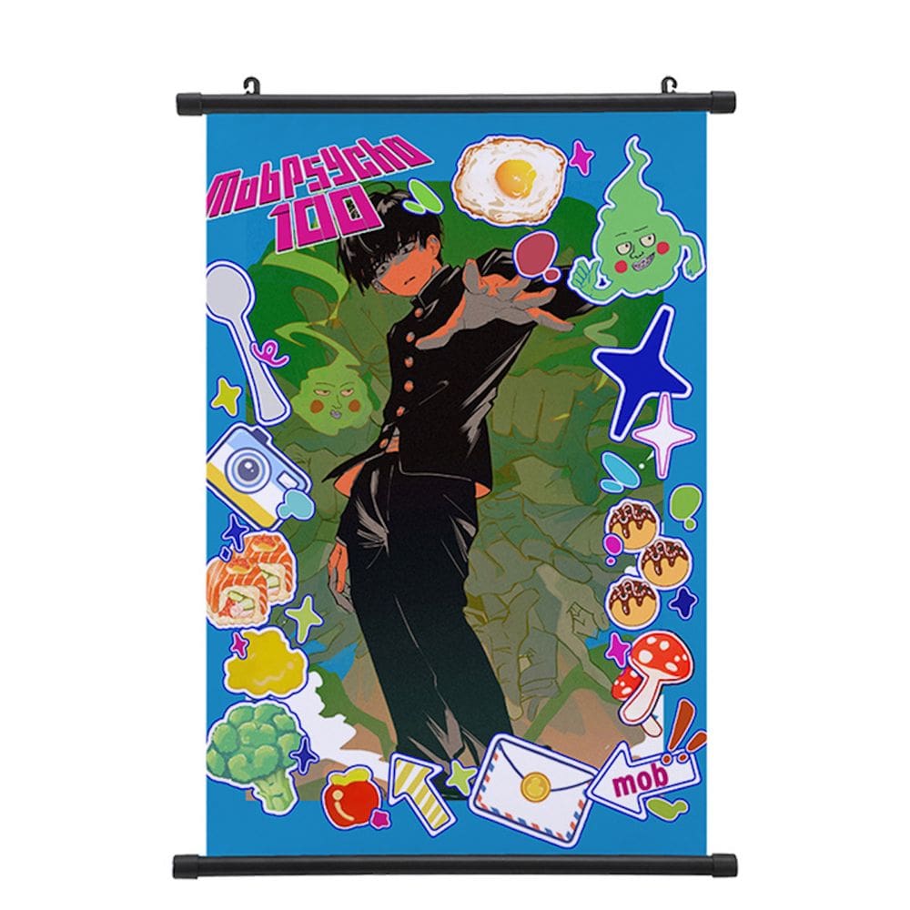 Pôster de decoração de parede Mobs Psychos 100 Mobus Saikos Hyakus