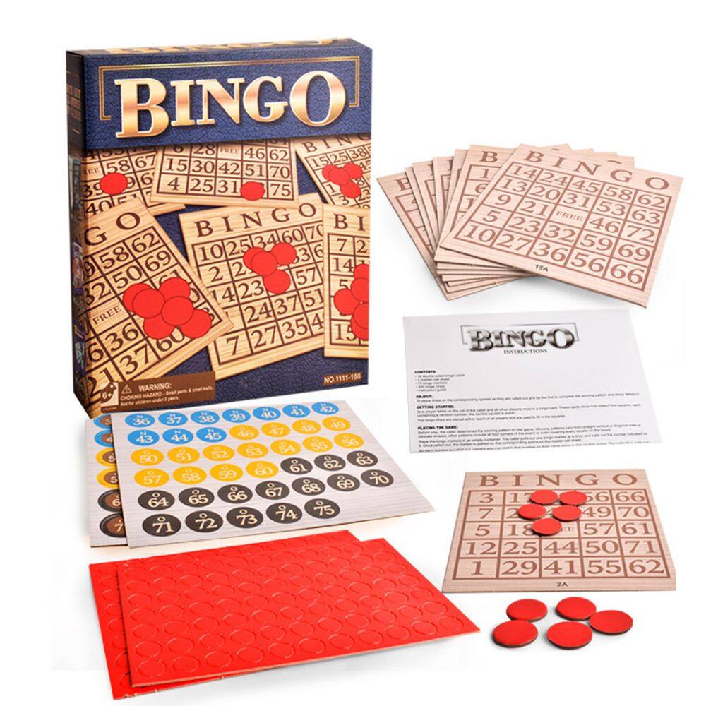 Baralho de tarô de bingo de jogo de cartas para festa familiar - 20x6x24cm