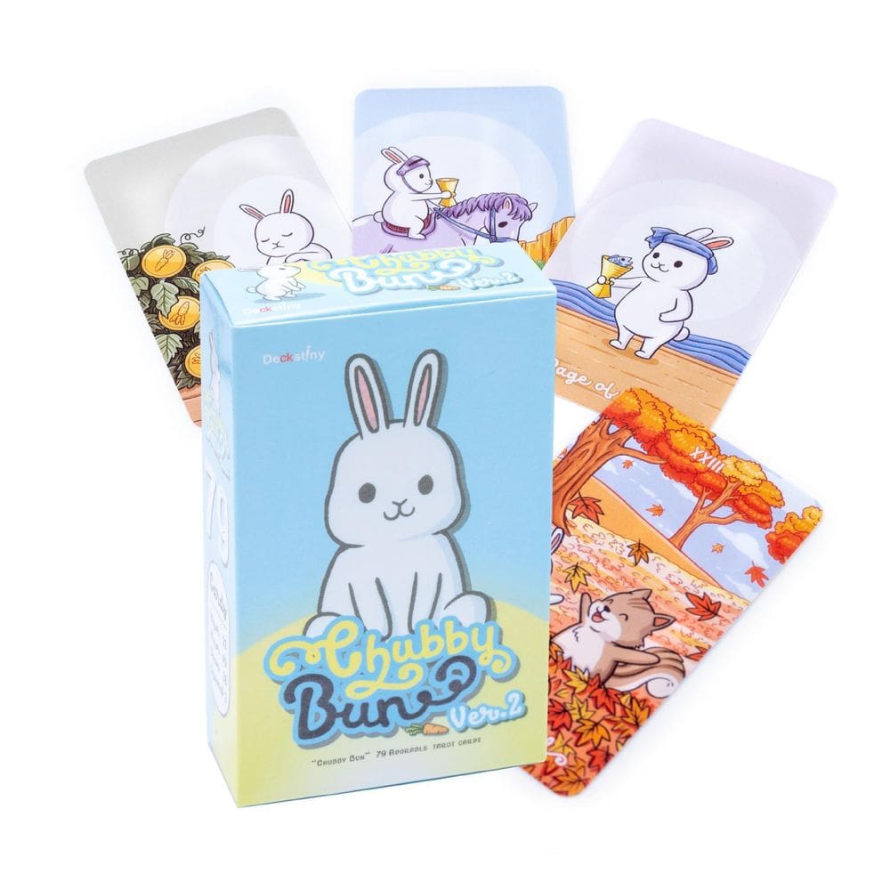 Jogo de Cartas Tarot Deck Chubby Bun Rabbit Family