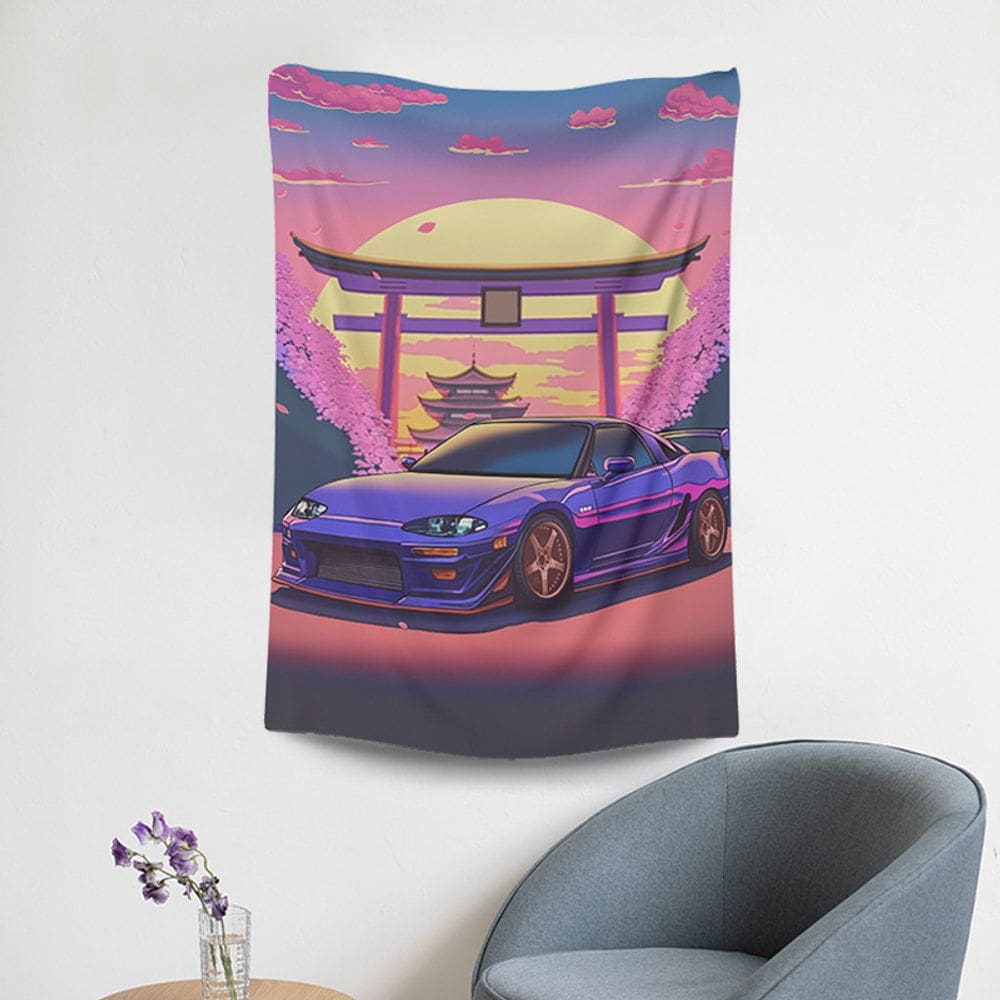 Tapeçaria, parede de carro, pintura estética, 150x130cm