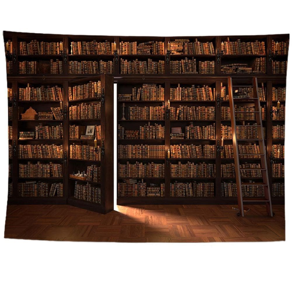 Tapeçaria, estante de parede, biblioteca, 150x130cm, microtecido