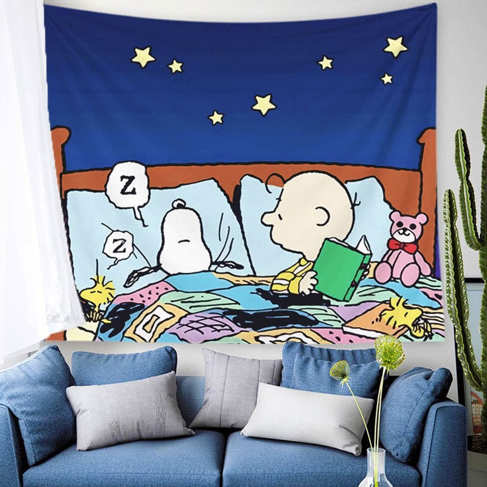 Tapeçaria, decoração de parede, decoração, pendurada em arte, C Snoopys Anime