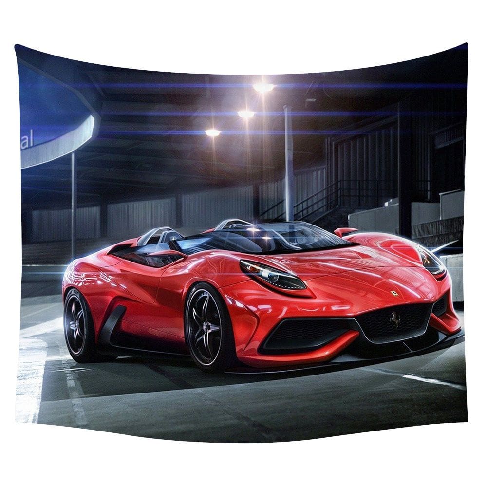 Tapeçaria, estética de sala de carros esportivos, 150x150cm, microtecido