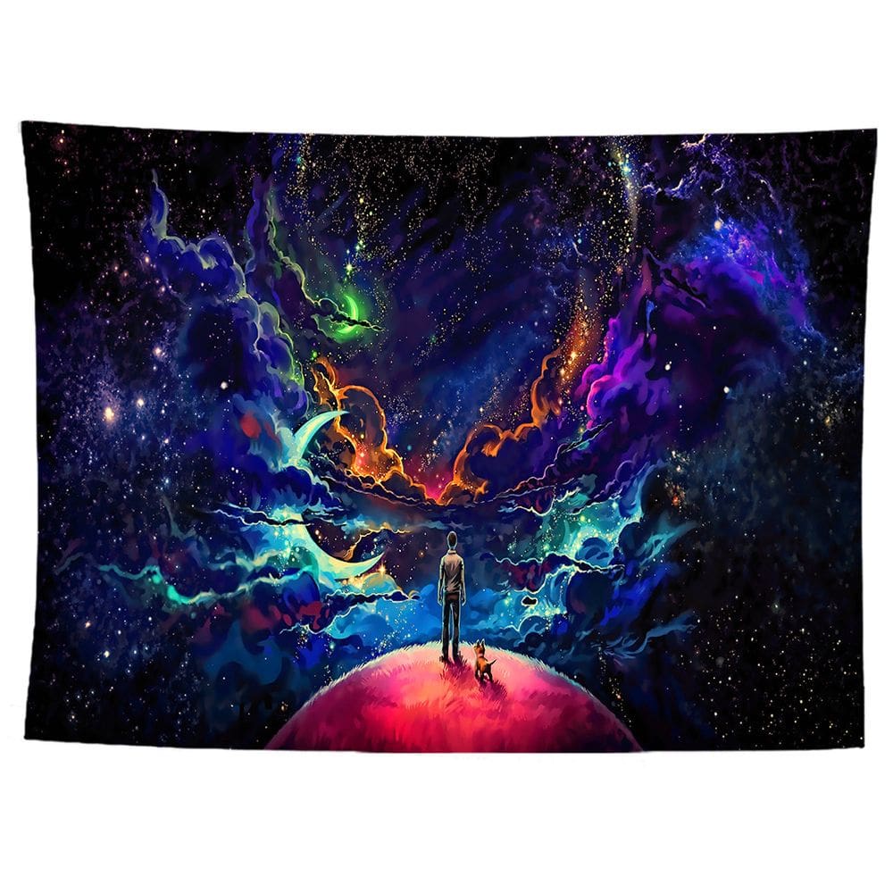 Tapeçaria fluorescente Fantastic Starry Sky 150x150cm Microfabric