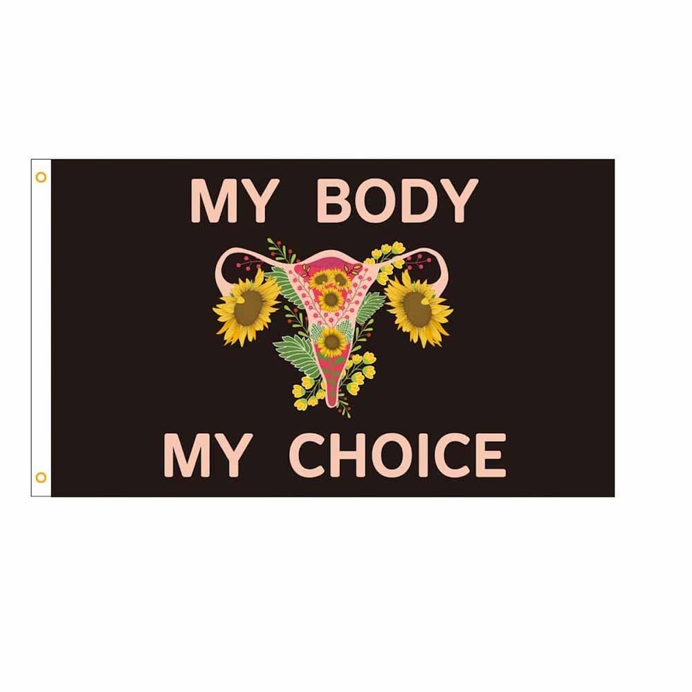 Tapeçaria My Body`s My Choices Flag Art Anime 150x90cm
