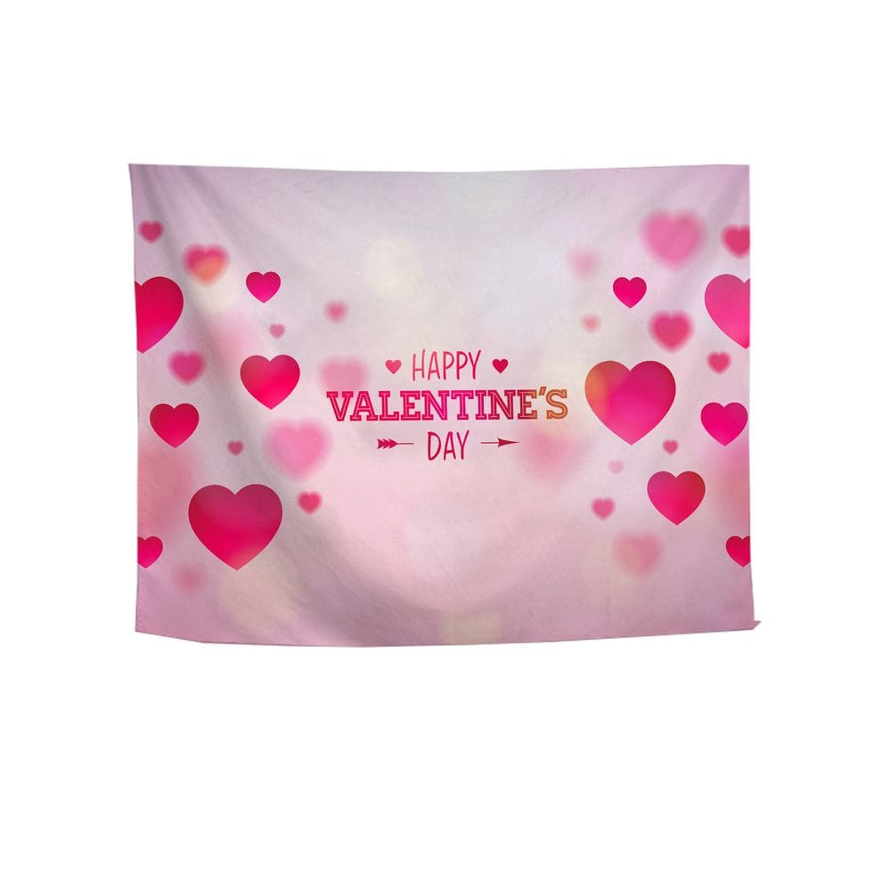 Tapeçaria Happy Valentines Day Wall 150x100cm em fibra de poliéster