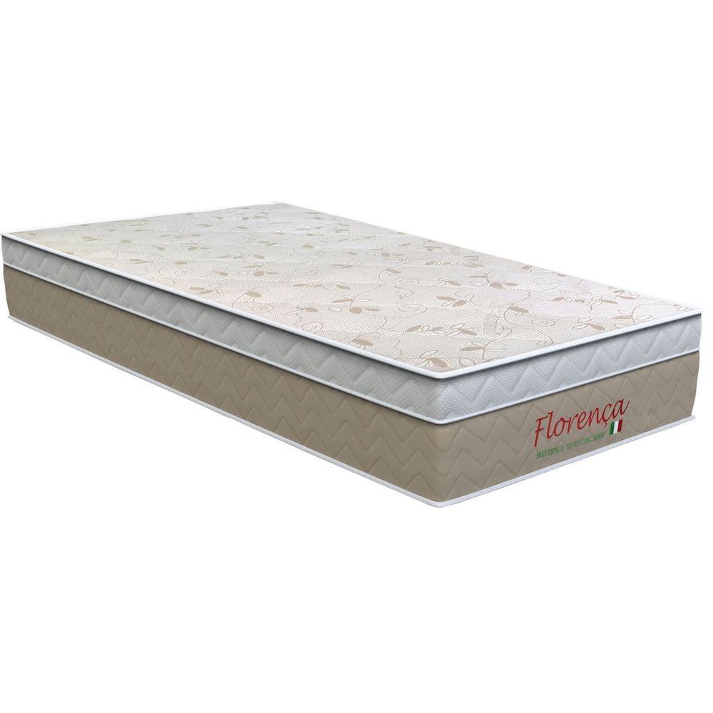 Colchão Solteiro Molas Bonnel hard Coil Florença 30x88x188cm Orthoflex Marrom/Bege