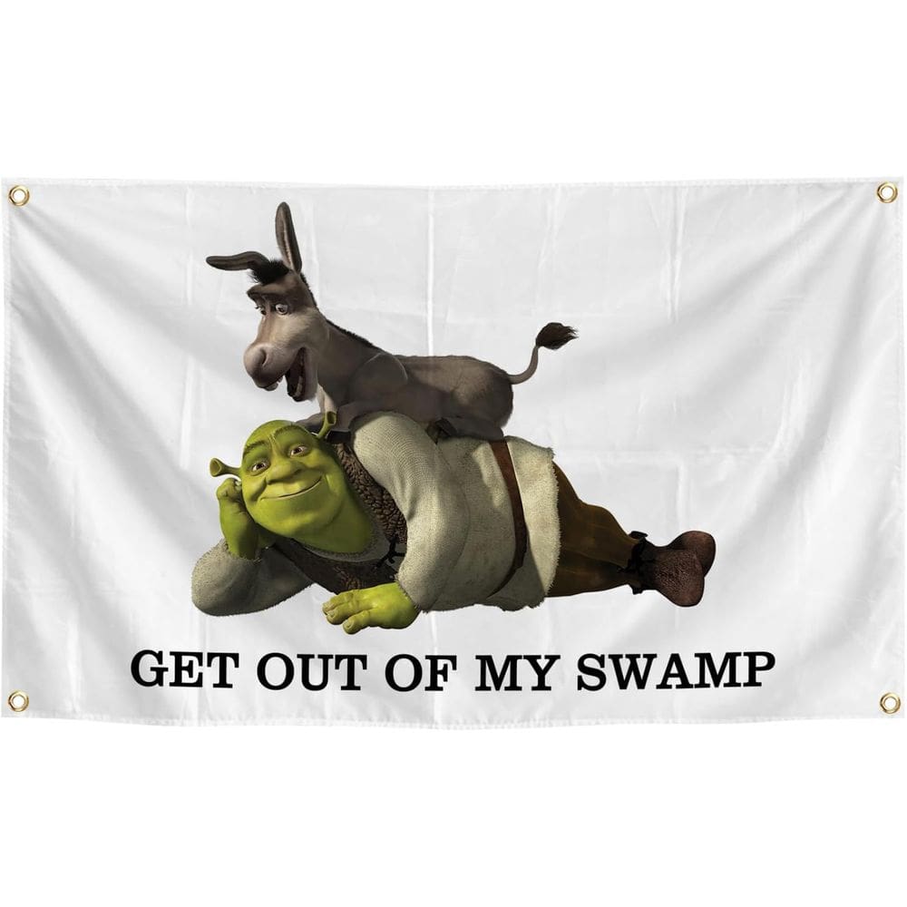Tapeçaria para pendurar na parede Get Out Of My Swamp, 150x90cm, microtecido